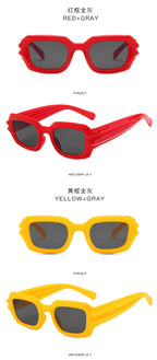 Punk Square Sunglasses 2022 New Ripple Funny Sunglasses Bump Cyberpunk Sunglasses Trendy Hip Hop Glasses UV400