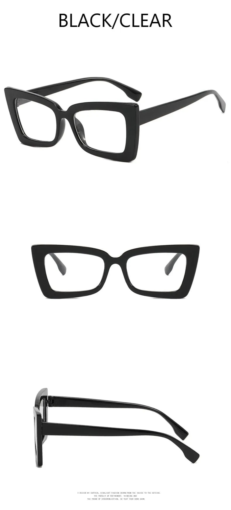 Fashion Square Eyeglasses Frames for Women Men Anti Blue Light Rectangle Glasses Frame Optical Computer Cat Eye Eyewear