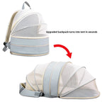 Breathable Expandable Pet Backpack for Cats & Dogs Convertible Carrier with Ventilation Hands-Free Travel Bag & Portable Pet Bed