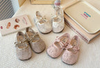 2026 Summer Kids Shoes Girls Sandals Lace Floral Princess Shoes Children Soft Sole Flat Party Dress Breathable Shoes
