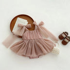 2026 Summer Baby Clothes Infant Girls Party Dress Lace Bodysuits & One-pieces 100-day Photo Dress Baby Photograph Clothing