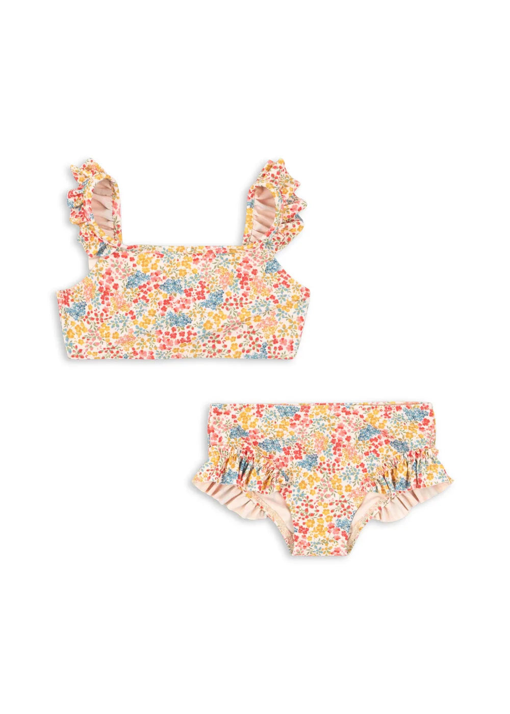 2026 New KS Baby Girls Swimwear One Piece Summer Kids Beach Wear Girls Swimsuit Monokini Children Ruffle Princess Bikinis Sets