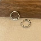 6-15mm Stainless Steel Earring Minimalist Classic Round Gold Color Earring for Women Men Tiny Huggie Hoop Rock  Jewelry Gift