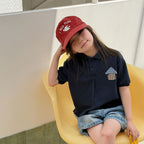 2026 Summer New Children Short Sleeve T Shirts Cotton Boys Casual Polo Shirts Girls Cute Cartoon Lapel Tops Kids Clothes