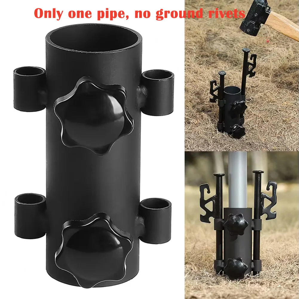 Canopy Pole Fixator Large Pipe Diameter Tent Sunshade Support Pole Fixed Pipe Frame Beach Umbrella Adjustment Base