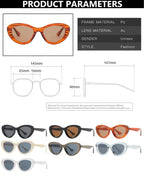 Retro Concave Cat Eye Sunglasses Women Fashion Brand Designer New Sun Glasses Cateye Eyeglasses Shadow for Female