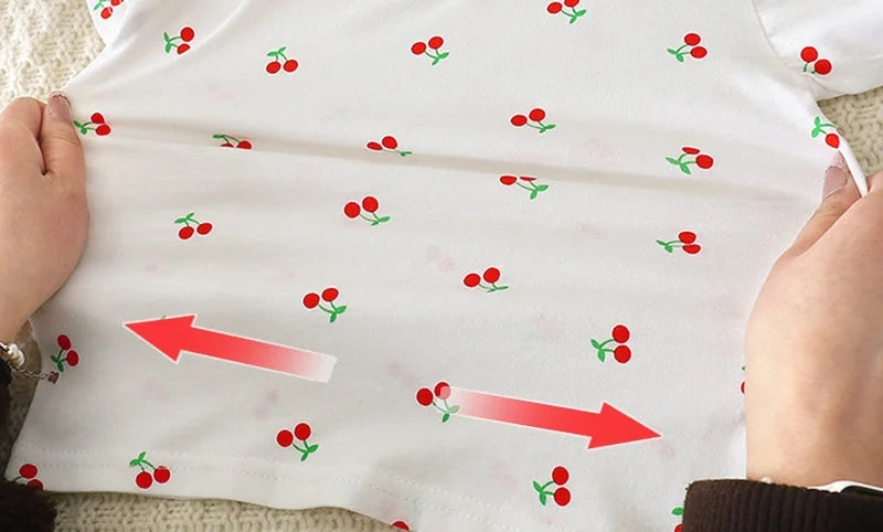 Baby Sleepwear 0-3Y Infant Pajama Set Cotton Strawberry Print Skin Friendly Baby Clothes Short Sleeve Toddler Loungewear