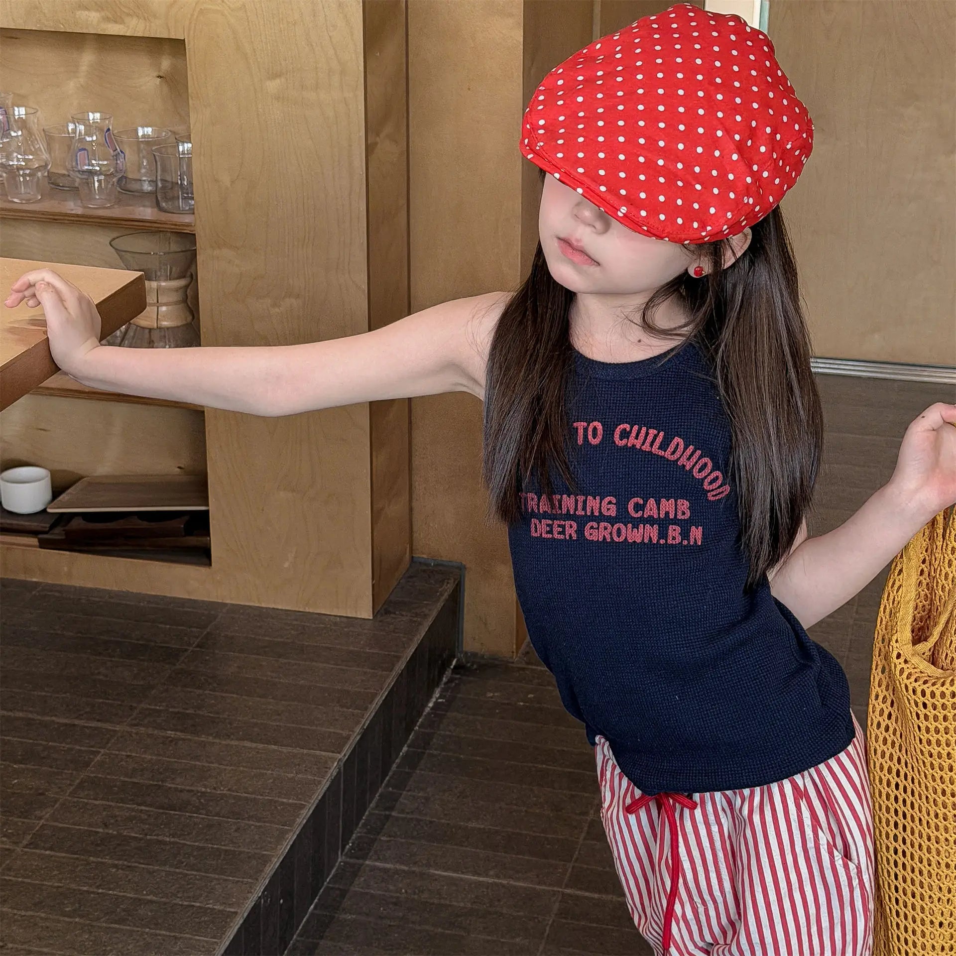 2026 Summer New Children Sleeveless T Shirts Cotton Boys Girls Letter Print Vest Toddler Fashion Casual Tops Kids Clothes