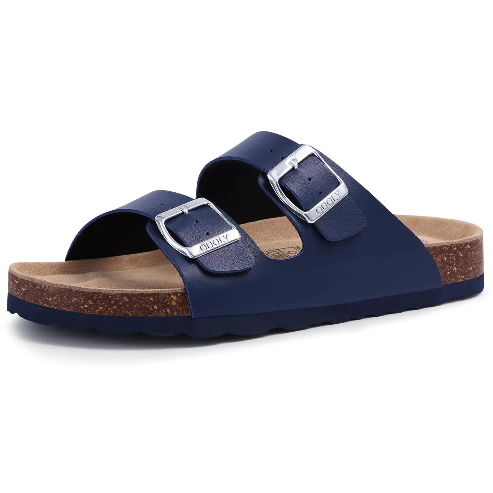 Asgard Summer New Leather Sandals Outdoor Fashion Double Buckle Beach Shoes Comfort Cork Footbed Clogs Slipper With Arch Support