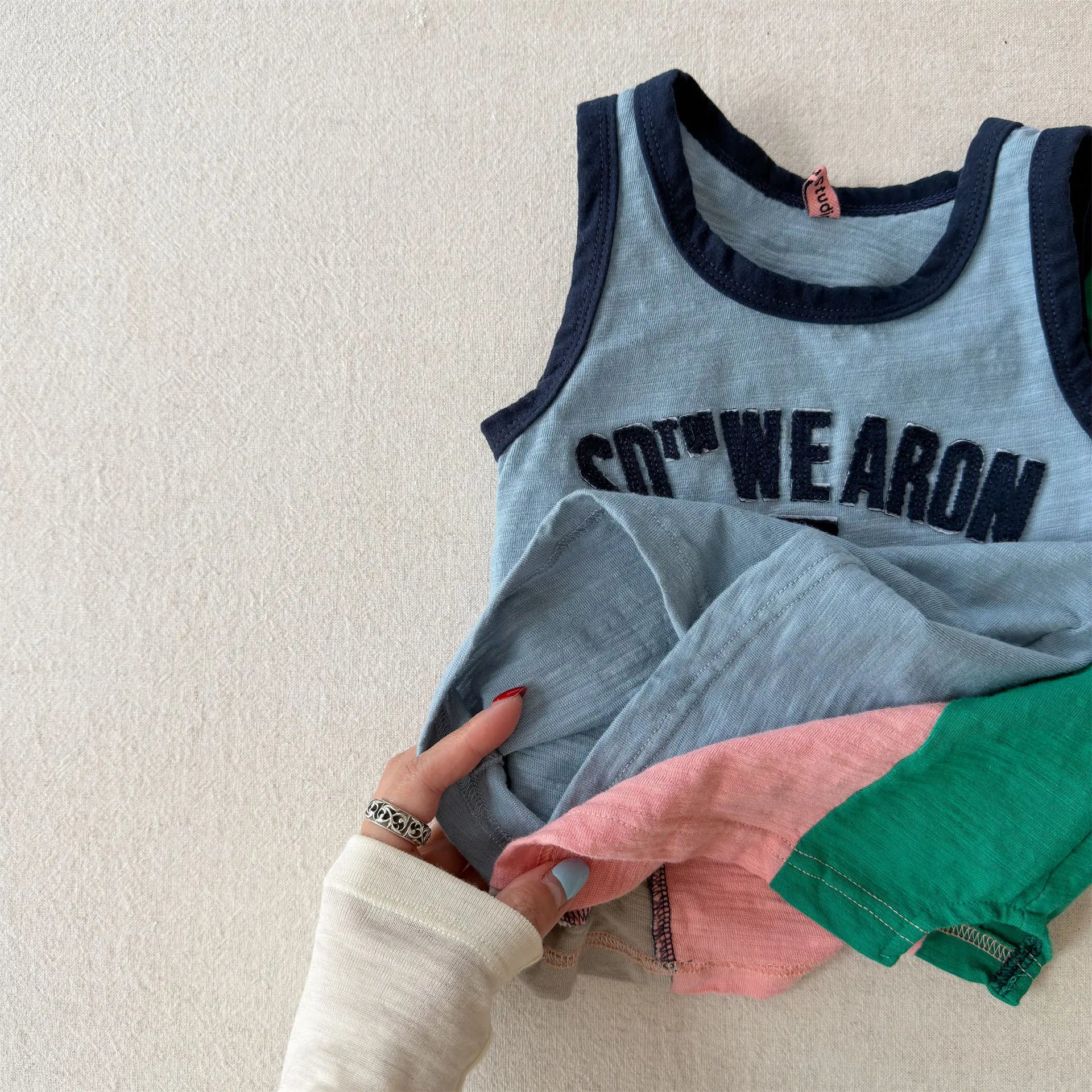 2026 Summer New Children Sleeveless T Shirts Cotton Toddler Girls Casual Vest Baby Thin Letter Print T Shirts Kids Clothes