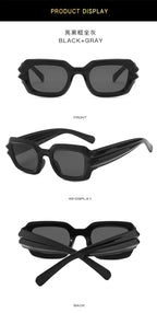 Punk Square Sunglasses 2022 New Ripple Funny Sunglasses Bump Cyberpunk Sunglasses Trendy Hip Hop Glasses UV400