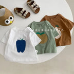 2026 Summer New Children Short Sleeve T Shirts Boys Casual Loose Tops Cotton Baby Girls Cute Cartoon Print Tee Kids Clothes