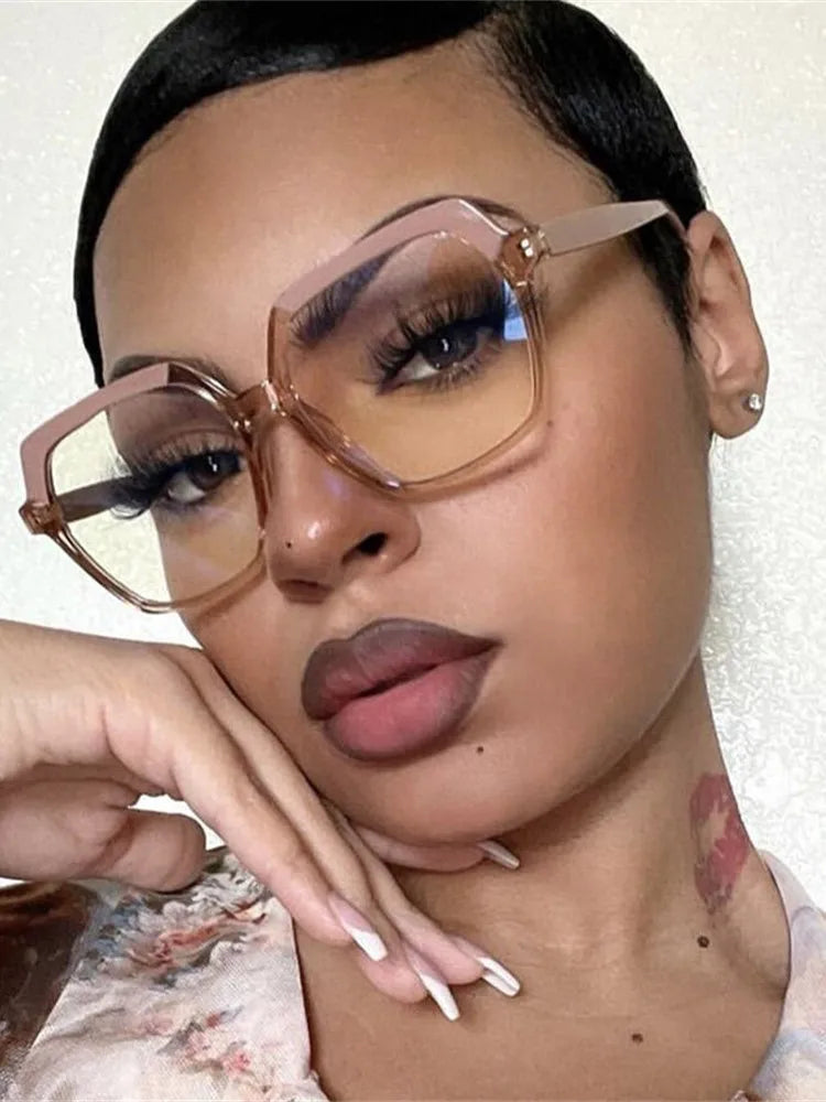 Eye Glasses Frame Fashion Casual Plain Glasses Anti Blue Light Retro Square Eyeglasses without Degrees Colorful Frame Eyewear