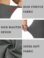 Plus size Women's Low Rise Workout Leggings - Super Soft High Elastic Tights for Yoga Running Training Daily Life