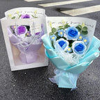 Hand Knitted Flower Graduation Gifts Crochet Flowers Finished Hand-woven Flower Bouquet Wedding Graduation flower bouquet