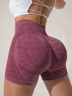 High Waist Yoga Pants Sand Washed Fitness Running Shorts Women's Tight Fitting Exercise Clothing Summer Autumn Spring
