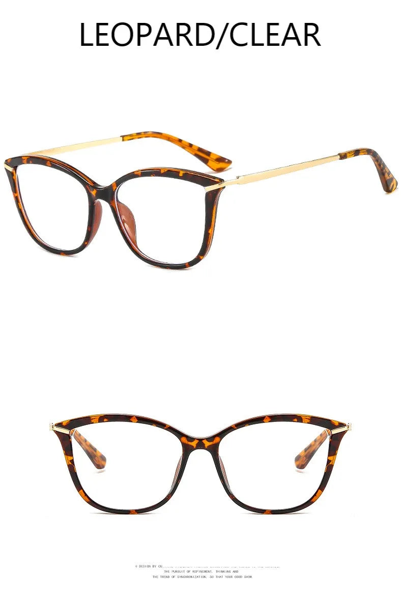 TR90 Fashion Myopia Glasses Frame Retro Brand Designer Cat Eye Optical Prescription Eyeglasses Women Computer Eyeglasses Girls