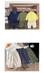 2026 Autumn New Baby Casual Pants Cartoon Embroidery Fashion Boys Versatile Trousers Infant Girl Loose Pants Children Clothes