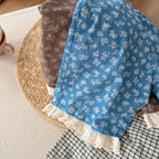 2026 Summer New Girls Lace Wide Leg Pants Toddler Thin Casual Pants Baby Girl Floral Mosquito Proof Pants Cotton Kids Clothes