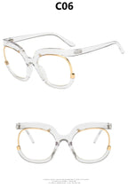 2023 Ins Rainbow Frame Fashion Retro Round Anti Blue Light Women Glasses Vintage Oversized Colourful Frame Clear Eyeglasses