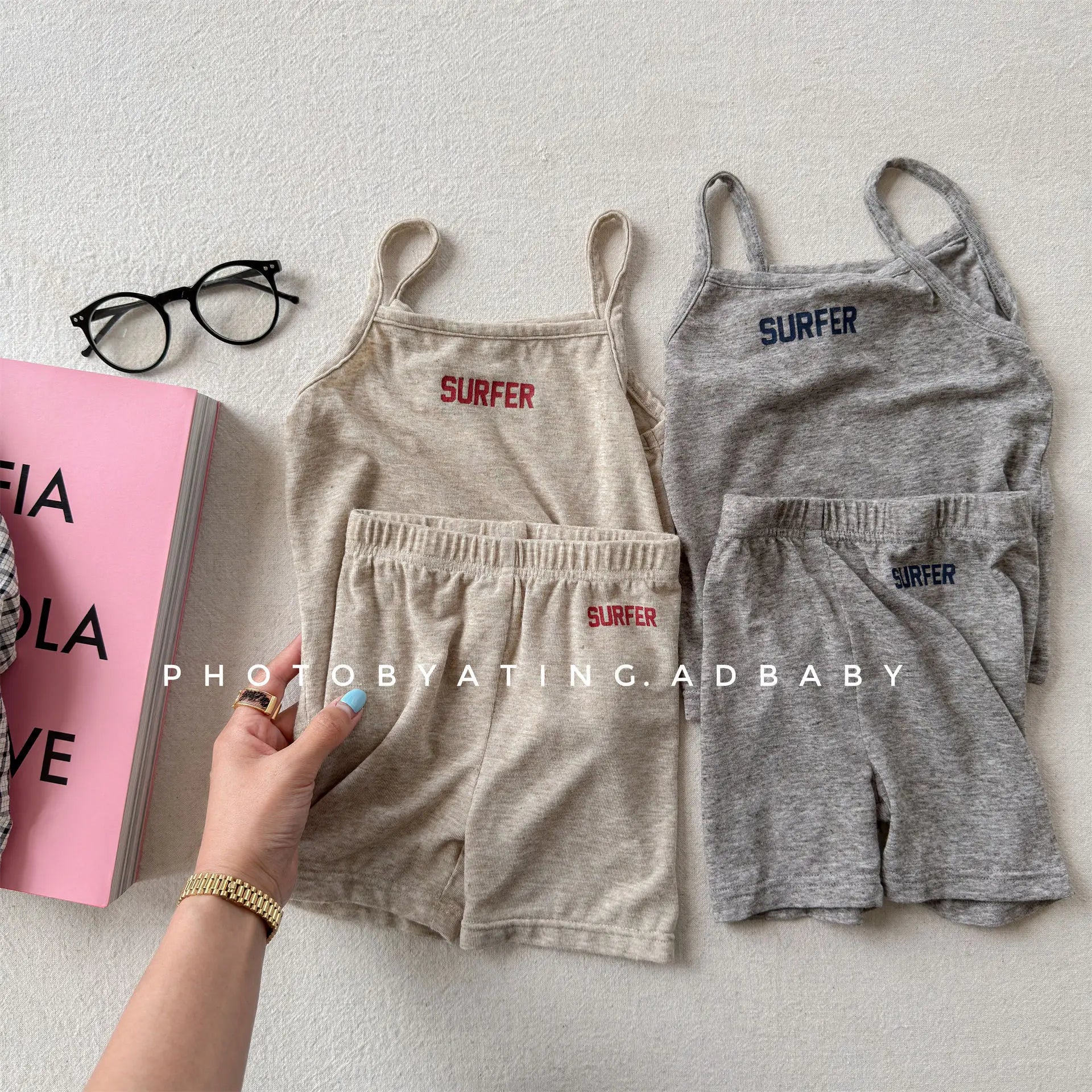 2026 Summer New Children Sleeveless Clothes Set Girls Thin Letter Print Sling Vest + Shorts 2pcs Suit Kids Cotton Outfits