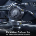 Baseus Car Charger 60W 100W 30W 240W 4 ports Built in Dual Retractable Cable PD Fast Charging USB Type-C Car Phone Charger
