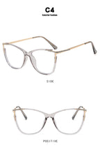 2023 New Fashion Women Anti Light Blue Cat Eye Glasses Frame Retro Hight Quality Luxury Optical Computer Reading Eyeglasses