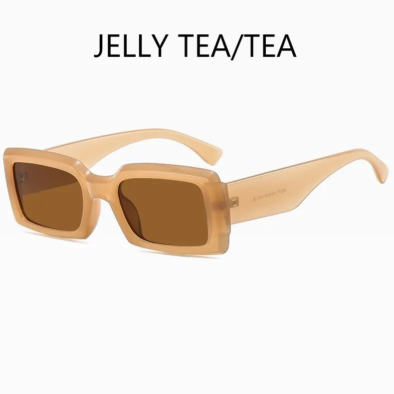2022 Pink Shades Women Small Sunglasses Black Fashion Square Glasses Vintage Retro Green Glasses Female Unisex Oculos Feminino