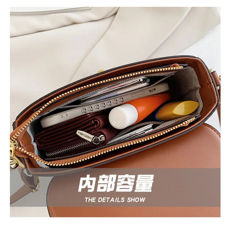 Luxury Versatile Women's Chain Bag Handbags 2024 Hot Sale Retro Designer Crossbody Shoulder Purses Small Square Bag Women Clutch