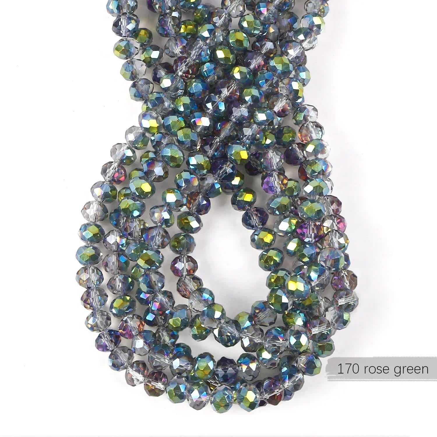 2mm 4mm 6mm 8mm Rondelle Austria Crystal Beads Faceted Glass Beads Loose Spacer Beads for DIY Bracelet Garment Making