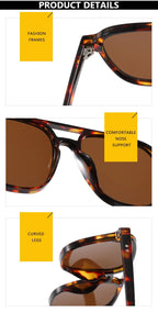 Vintage Big Square Sunglasses Women Men Brand Designer Unisex Sun Glasses Black Frame Shades Male Female Eyewear UV400