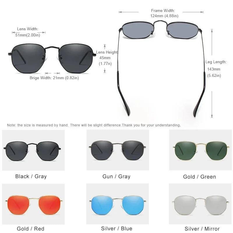 GXP Fashion Anti-glare Sunglasses Men Polygon Retro Sunscreen Glasses Leisure Glasses Outdoor Polarized Driving Eyewear UV400