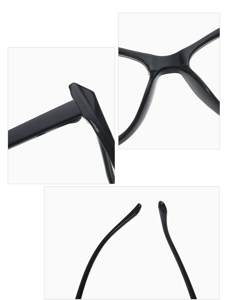 New Retro Cat Eye Glasses Frame Women Brand Vintage Trend Anti-blue Light Glasses Transparent Frame Myopia Eyeglasses