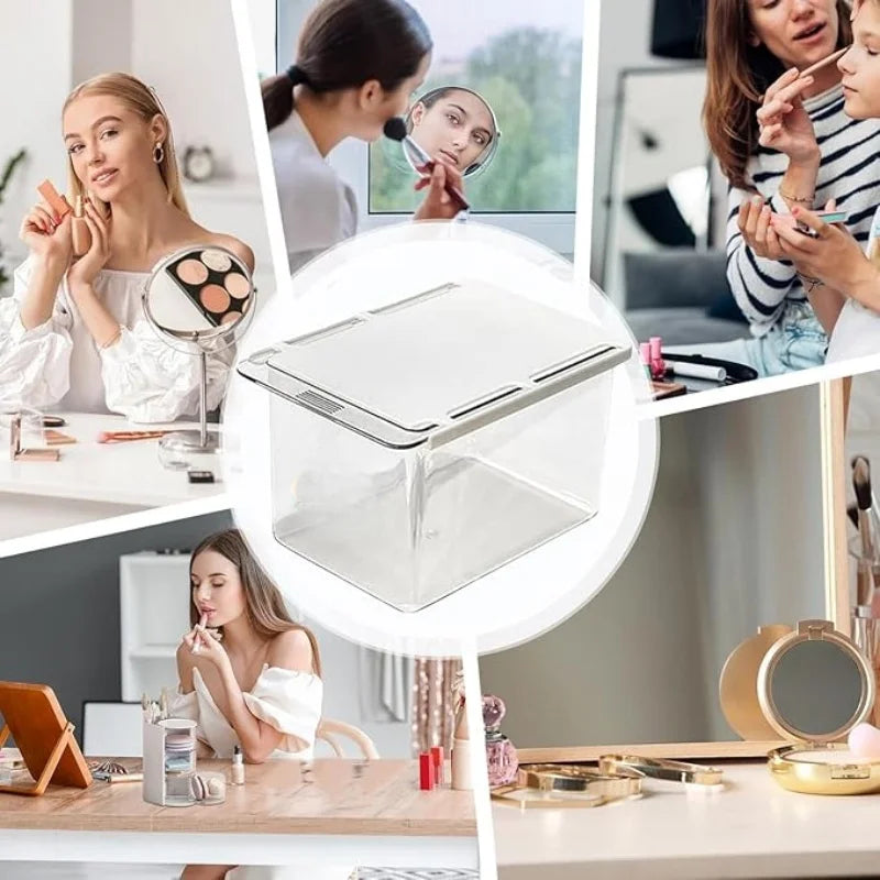 Drawer Storage Box Multifunctional Wall-Mounted Organizer Desk Organizer Dust-Proof Clear Storage Box For Office Bathroom