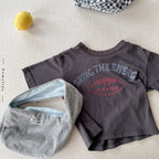 2026 Summer New Children Short Sleeve T Shirts Cotton Boys Letter Print Casual Tee Baby Girls O-neck Loose Tops Kids Clothes