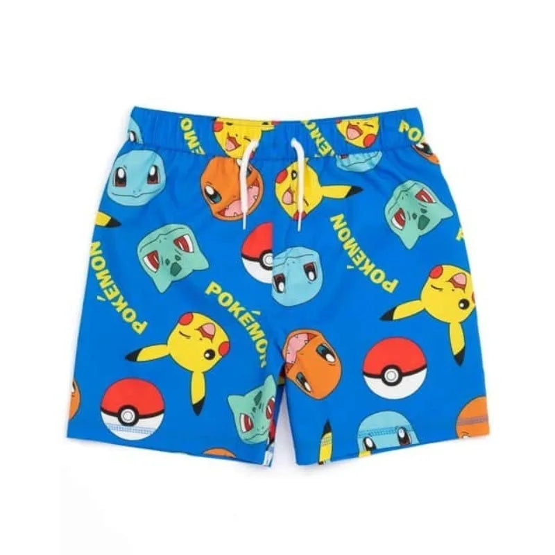 2026 Anime Pikachu Summer Swimming Shorts Suitable for Adults and Children Beach Vacation Shorts Adult Shorts Sleep Shorts