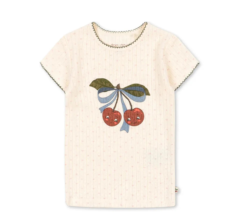 2026 KS Summer Baby Girls Cotton Slip Dresses Cherry T Shirts + Shorts Suits Sets Kids Clothes Girls Sequin Tank Dress Top 1-9Y