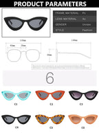 Small Frame Sunglasses Men Women Vintage Cat Eye Sun Glasses Brand Designer Concave Black Cateye Eyewear Shades UV400