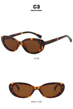 New Retro Oval Cat Eye Sunglasses for Women Men Y2k Trendy Narrow Small Sunnies 90s Brand Designer Sun Glasses UV400