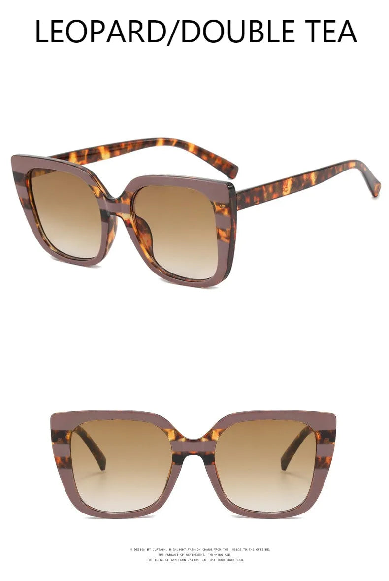 New Fashion Square Sunglasses Designer Luxury Women 2023 Cat Eye Sun Glasses Female Classic Retro Trendy Gradient Eyewear Shades