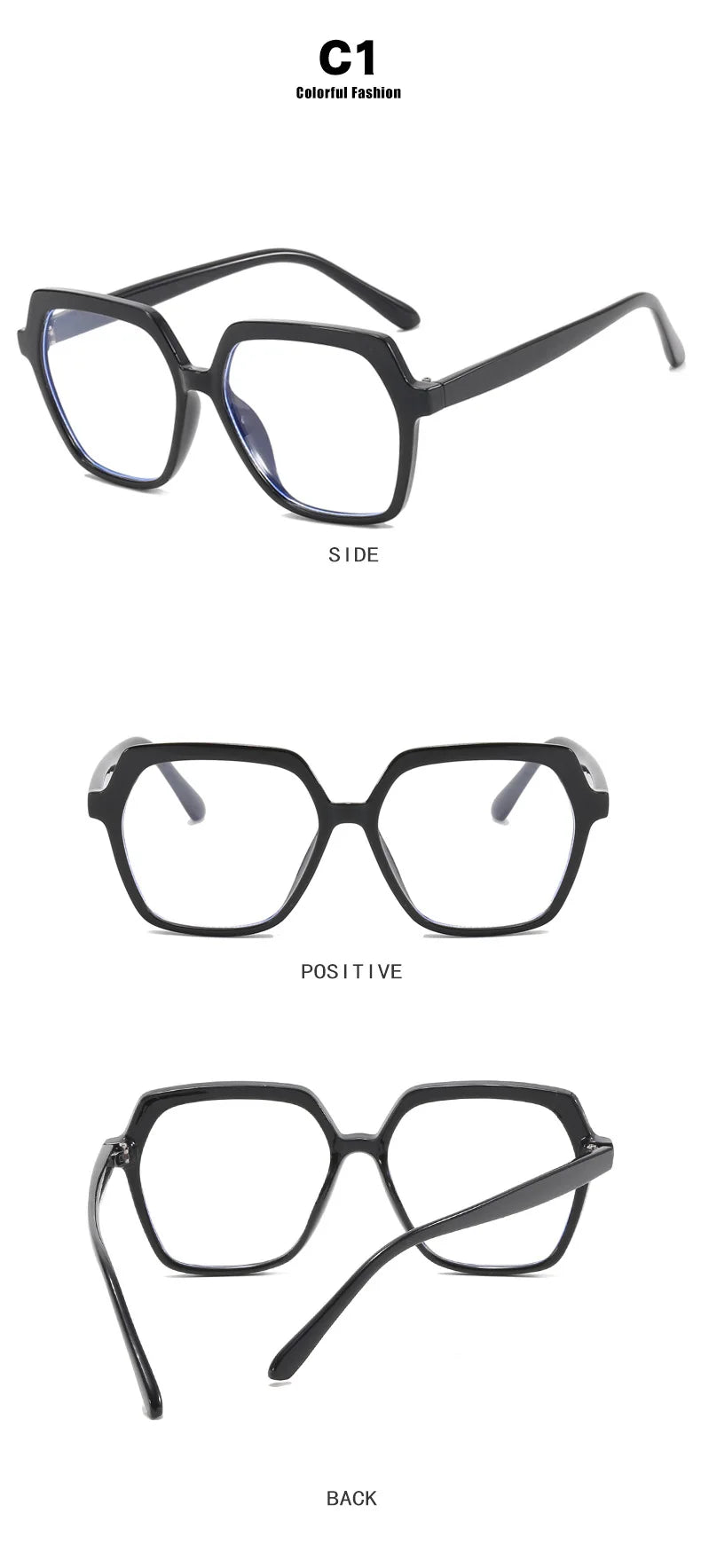 Eye Glasses Frame Fashion Casual Plain Glasses Anti Blue Light Retro Square Eyeglasses without Degrees Colorful Frame Eyewear