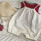 2026 Summer New Girls Sleeveless Clothes Set Baby Girl Sweet Floral Jumpsuit + Vest 2pcs Suit Infant Toddler Cotton Outfits