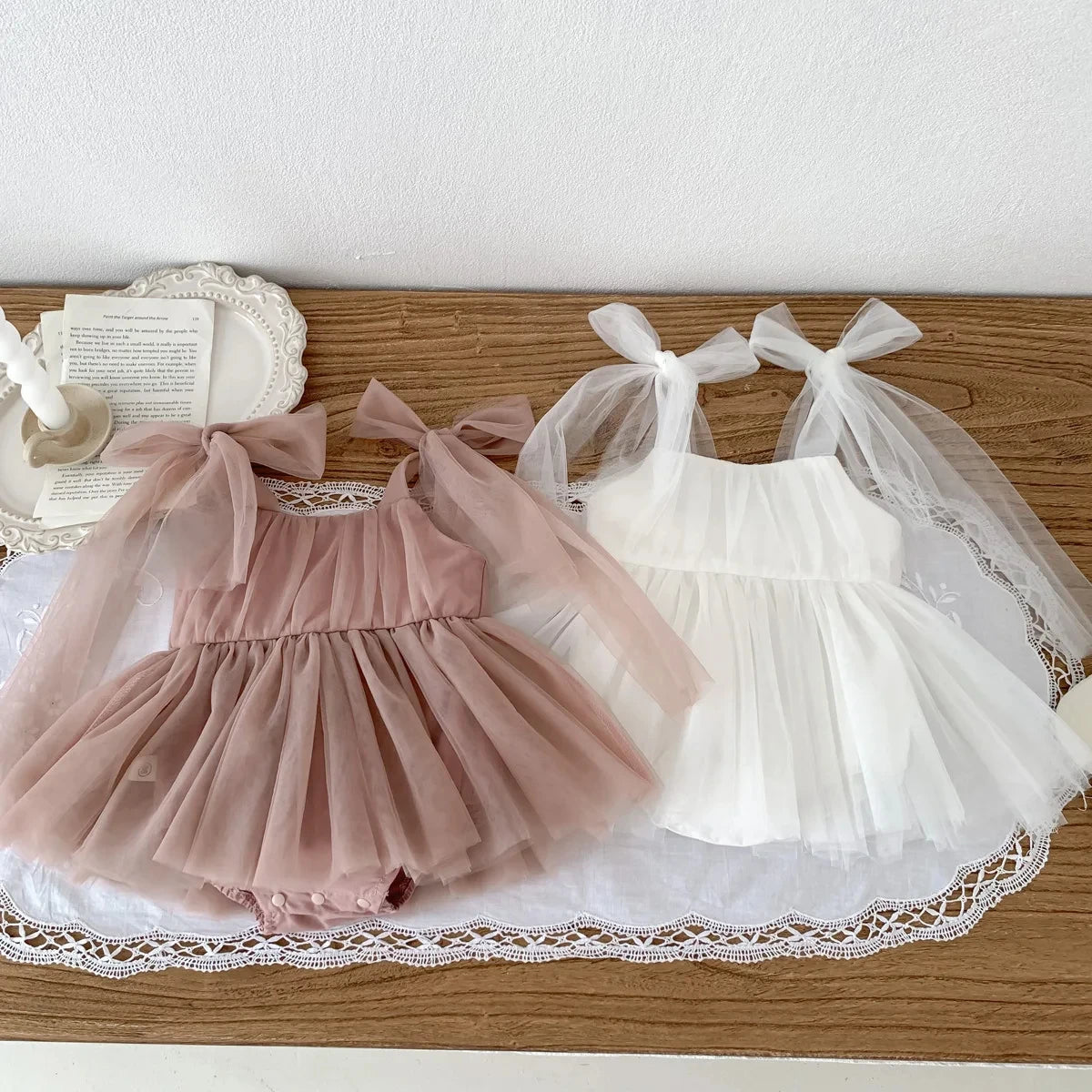 2026 Summer Baby Clothes Infant Girls Party Dress Lace Bodysuits & One-pieces 100-day Photo Dress Baby Photograph Clothing