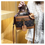 Brand Designer Women's Printed Box Bag Handbags Ladies Retro Patchwork Handbags Wild Portable Shoulder Corssbody Cosmetic Bag