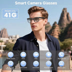 AI Smart Glasses Frame TR90 with Chat GPT 800W Camera Bluetooth Call Voice Assistant Control New 2026