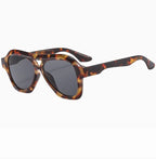 Retro Double Beam Large Frame Sunglasses for Women New Retro Fashion Brand Square Sun Glasses Eyeglasses Men Lentes De Sol Mujer