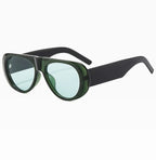 Retro Large Sunglasses for Women Fashionable Wide Legs New Large Frame Sunglasses Gradient Color Personalized Glasses Goggles