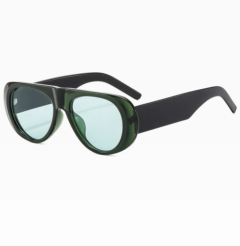 Retro Large Sunglasses for Women Fashionable Wide Legs New Large Frame Sunglasses Gradient Color Personalized Glasses Goggles