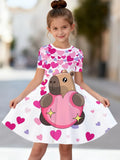 Dress for girls Fashion Capybara Children Clothes Summer Girls Clothes Comfortable Princess Dresses Trendy Cartoon Girl dresses