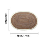 Set of 4 Oval Placemats Heat-resistant Table Mats Washable Non-slip Dining Table Mats